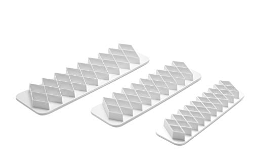 Ateco Geometric Fondant Cutters, Diamond, 3 Piece Set