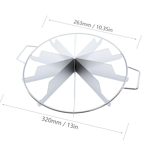 FDXGYH Pie Cutter 10 slice 10" Pie Stainless Steel Cutter with 10 Equal Slices for Slicing Pies Cake Quiches Desserts (Silver)