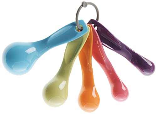 R&M Colorful Measuring Spoons 5-Piece Set – Plastic Nesting Measuring Spoon Set with Tablespoon & Teaspoon Sizes for Cooking & Baking - style: Measuring Spoons