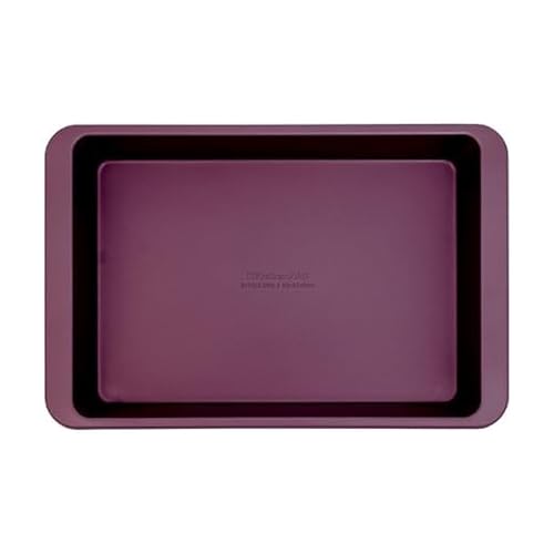 KitchenAid Nonstick Aluminized Steel Cake Pan, Dishwasher Safe, Beetroot, 9 x 13 Inch - color: Beetroot, size: 9 x 13-Inch