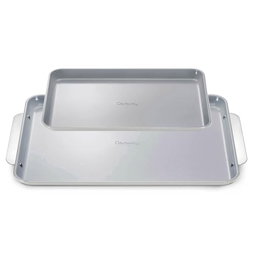 Caraway Non-Stick Ceramic Baking Sheet Duo - color: Gray, size: Baking Sheet Duo