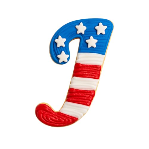 Mighty Gadget Fancy Cursive Letter A to Z Cookie Cutter - 4" Tall Alphabet Baking Mold (Random Color) (J) - color: J