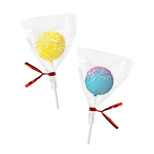 XLSFPY 100PCS Clear Cellophane Treat Bags with 100PCS Twist Ties, 3x4 OPP Rice Crispy Bags for Gift Goodie Favor Candy Cake Pop Birthday Party Cookies Christmas New Year Wedding Party (3'' x 4'') - size: 3x4 inch