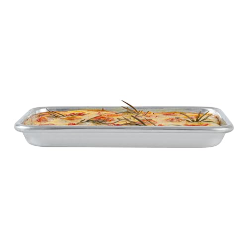 Restaurantware 1/8 Size 19 Gauge Aluminum Sheet Pan, Beaded Rim, 1 Count - size: 1/8 Size