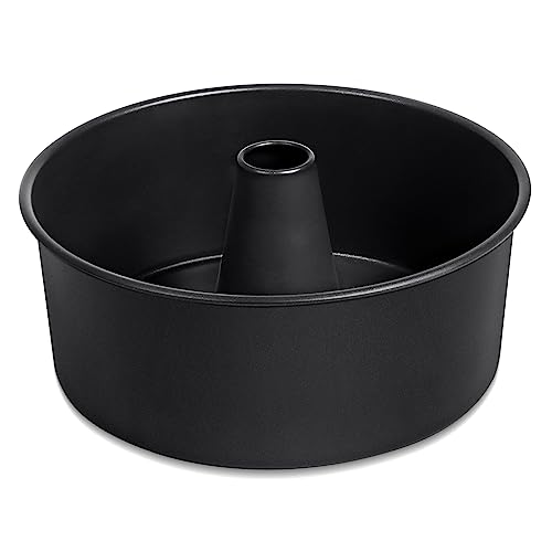 P&P CHEF Angel Food Cake Pan, 10” Tube Cake Pan Round Baking Tin, Black - color: Black