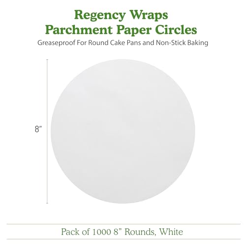 Regency Parchment Paper Circles For Round Cake Pans, 8", 100 PACK - size: Pack of 1000, style: 8'' Round
