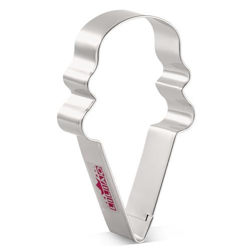 LILIAO Ice Cream Cone Cookie Cutter 4.2 inches (Two Scoop) - size: Two Scoop