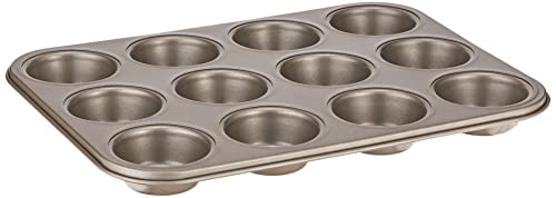 Cuisinart Chef's Classic Nonstick Bakeware 12-Cup Muffin Pan, Champagne - size: 1 Count, style: Muffin Pan