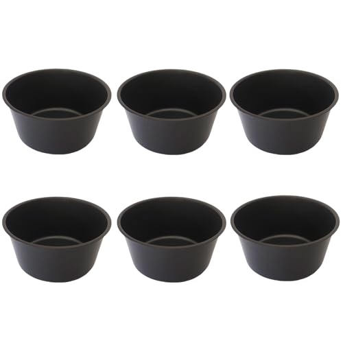 6 Pack Nonstick Popover Pans, 3 Inch Individual Mini Cupcake Tins - size: 3.1" x 1.4"