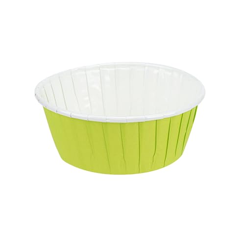 Restaurantware 5 oz Round Green Paper Eco Large Baking Cup, 200 Pack - color: Eco Green, size: Large