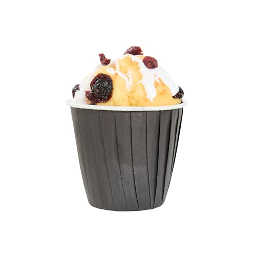 Restaurantware 4 oz Round Black Paper Tall Baking Cup, 200 Pack - color: Black, size: Tall