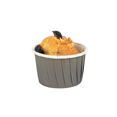 Restaurantware 2 oz Round Gray Paper Medium Baking Cup, 200 Pack - color: Gray, size: Medium