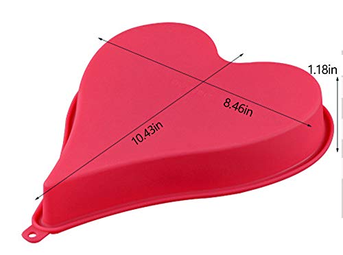 LIFETOOLS-LT Silicone Cake Pan(8-inch Heart Shaped) & 3D Mold(Mini LOVE Rose), Baking Bakeware Tray for Romantic Day, Make for Pie Tart Quiche, Cake Topper Decorating Fondant Chocolate Candle; 7AX2 - style: 8-inch Heart & 3D Mini LOVE