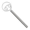 11" Danish Dough Whisk, 304 Stainless Steel Hook and Handle - color: 2 Holes stainless steel handle