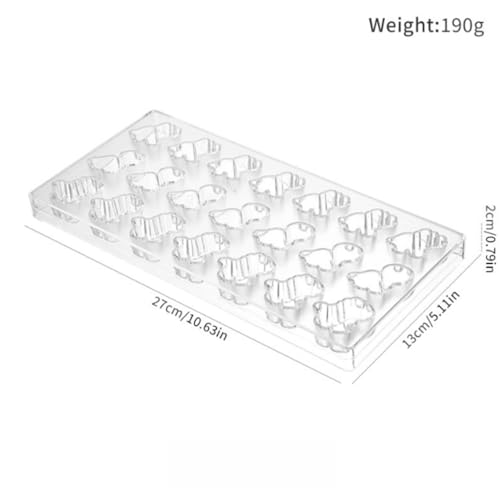 21 Grid Chocolate Candy Mold PC Polycarbonate Chocolate Making Mould with Scraper (Dinosaur) - color: Dinosaur