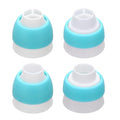 uxcell 4Pcs Piping Tip Coupler Plastic 3 and 1 Color Couplers Light Blue - color: Light Blue