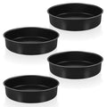 P&P CHEF 9.5 Inch Cake Pan, Stainless Steel Round Cake Pans, Black & 4 Pcs - color: Black, size: 9.5 Inch