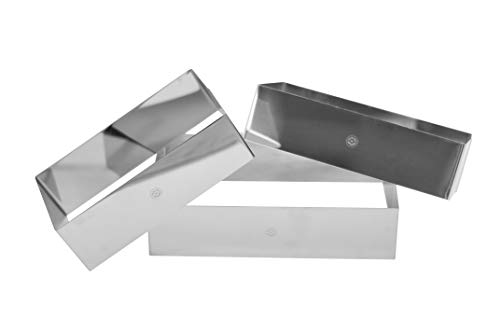 NewlineNY Stainless Steel Cake Mousse Ring Molding Forming (Rectangular Cake Pastry Rings) - size: Rectangular Cake Ring