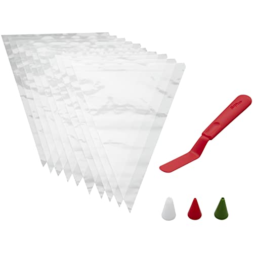 Wilton Spatula, Tip and Piping Bags Christmas Cookie Decorating Set, 14-Piece Set