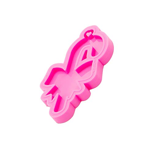Angel Wings Christmas Crutches and Bow Shape Keychain Molds DIY epoxy Resin Silicone Mold Polymer Clay Mold Resin Craft Molds Resin Keychain Mould Candy Chocolate Fondant Cookies Molds - color: L