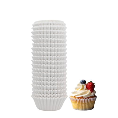 500 Counts Mini Cupcake Liners, White Muffin Baking Cups Liners