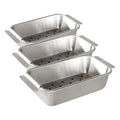 Nordic Ware Naturals Meat Loaf Pan with Lifting Trivet, 1.5 Pound Meatloaf Pan (Pack of 3) - size: 1.5 Pound Meatloaf Pan (Pack of 3)