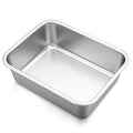 P&P CHEF Stainless Steel Lasagna Pan, Rectangular Baking Pan 10.7" Lx3.2 H - size: 10.7" L x 3.2" H