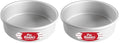 Fat Daddio's Anodized Aluminum Round Cake Pan, 7 x 2 Inch, Silver (Pack of 2) - size: 7 x 2 Inch, Set of 2, style: 2" Depth