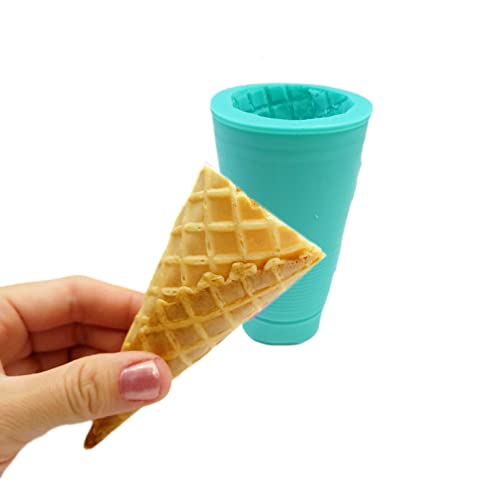 Waffle cone silicone mold ice cream cone mold 3D Ice cream cone mold wax melt mold realistic ice cream NC059