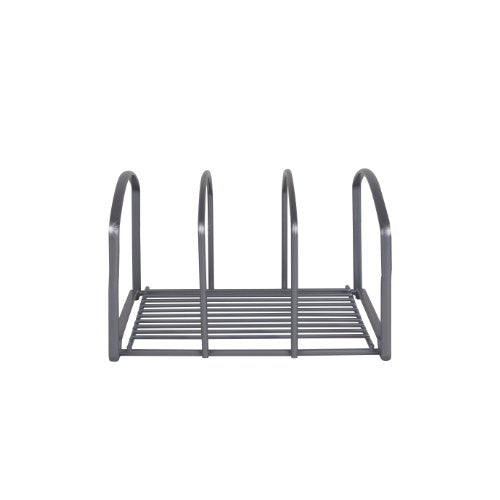 Deco Brothers Cookware Organizer Rack for Kitchen Cabinet, 3 Slot Holder - color: Silver