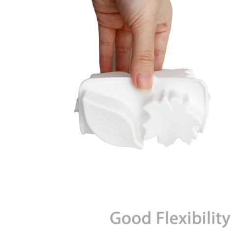 2PCS Maple Leaf Silicone Molds with 2 Different Shaped for Chocolate, Candy - color: White(maple leaf)-R0270