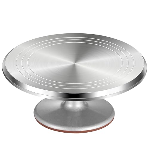 Puroma Aluminum Cake Turntable Rotating Non-slip Decorating Cupcake Cake