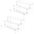3 Tier Acrylic Display Risers, Large Perfume Organizer Stand (2 Pack)