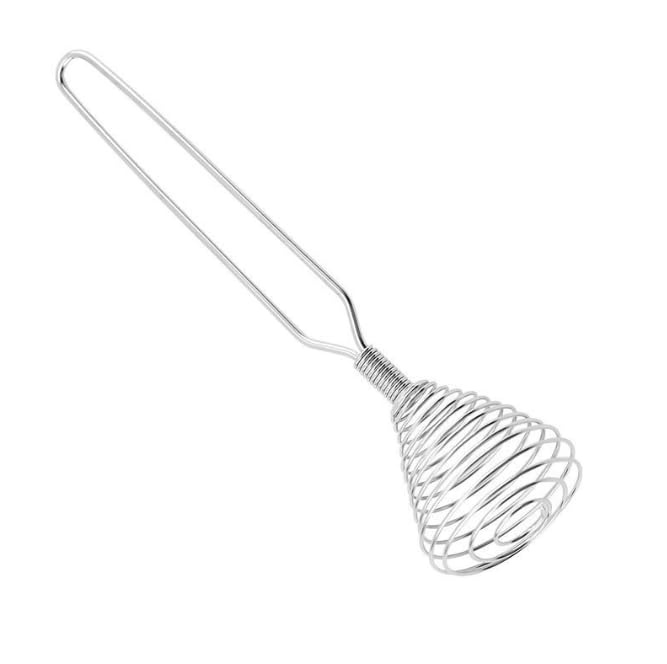 Mini French Spring Whisk,Stainless Steel Manual Eggbeater Hand Egg Mixer Whisk Blender Stirring Beater Cream Frother Flour Stirrer for Kitchen