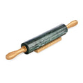 Marble Rolling Pin, Non-Stick Stone Dough Roller, Rolling Pin for Baking,Pasta, Dumpling, Ravioli, Fondant,Pie Crust, Kitchen Baking Pastry Tools - color: Green Marble