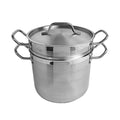 TrueCraftware- 8 Quart Stainless Steel Double Boiler 3 Piece Set Steam Melting Pot Double Boiler Pot for Chocolate Candy Butter Cheese Baking - color: Stainless Steel, size: 8 Quarts