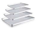 TeamFar Baking Sheet Set of 4, Stainless Steel Baking Pan Cookie Sheet