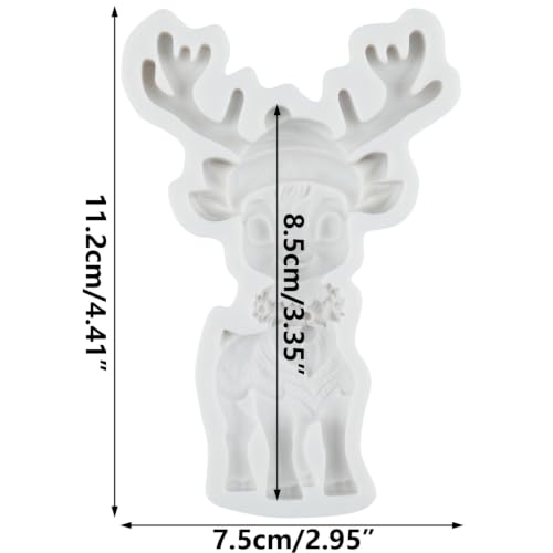 Christmas Reindeer Silicone Mold Elk Fondant Chocolate Molds - color: Style T