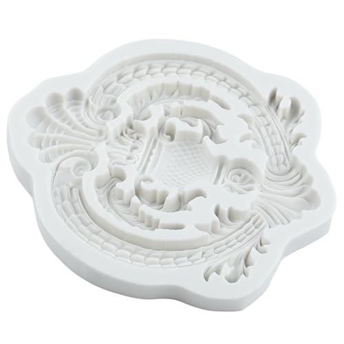 Baroque Silicone Molds Curlicues Scroll Relief Lace Fondant Mold - color: Style I