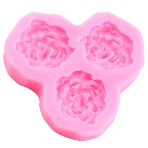 3D Peony Flower Fondant Mold Flower Silicone Molds Set Of 2 - color: Style C