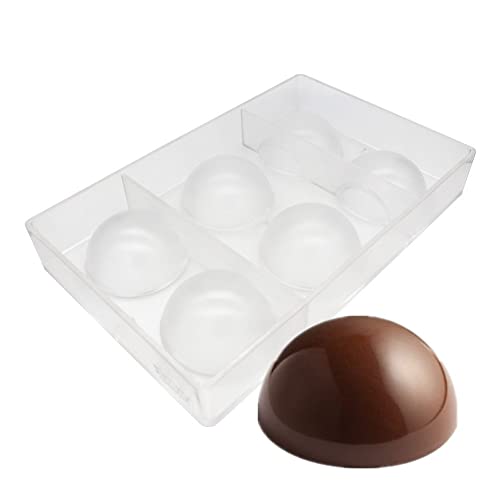Large Half Ball Chocolate Mold Ball Polycarbonate Mould Chocolate Semi Sphere Mold Tray (Large 2.5inch) - size: L-2.5inch