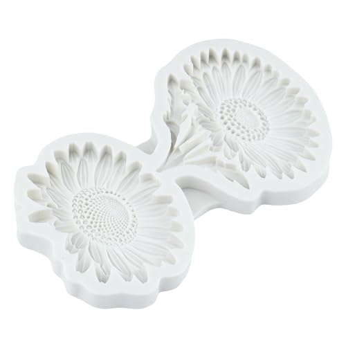 Sunflower Silicone Mold Daisy Flower Fondant Molds Set of 3 - color: Style F