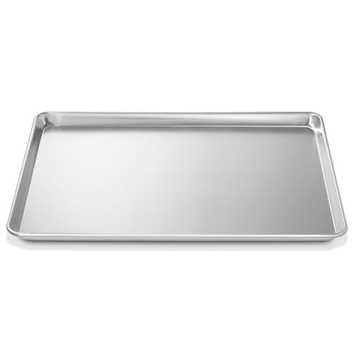 Last Confection 18" x 26" Commercial Grade Baking Sheet Pans, 4 Pack - Aluminum Full-Size Rimmed Cookie Sheet Trays
