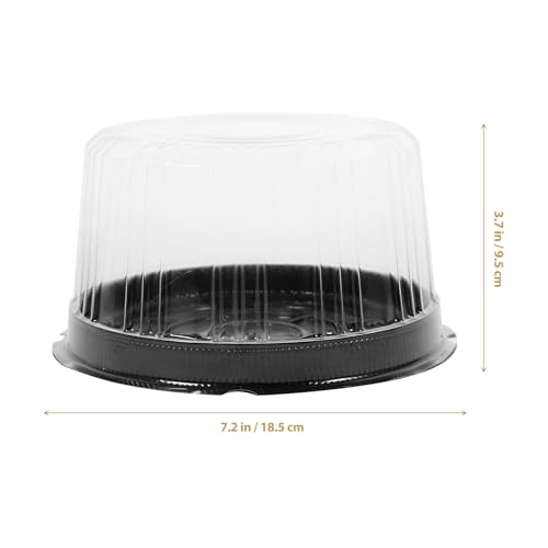 Operitacx 10pcs Clear Food Container Cake Containers Carriers Packaging with Lids 6inch(Style) - color: Transparent