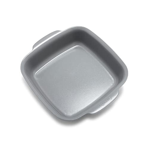 GreenPan Premiere Ovenware Healthy Ceramic Nonstick 8" Square Cake Baking Pan, Cast Aluminum Bakeware, Warp-Free, Oven and Broiler safe to 600F, Dishwasher Safe, PFAS-Free, Gray - color: Gray, size: 8" Square Cake Pan