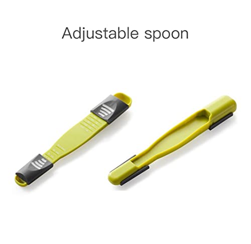 2PCS Adjustable Sliding Measuring Spoon Double-ended with graduations, adjustable measuring spoon for measuring dry and semi-liquid ingredients for baking, cooking, powders