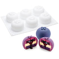 6-Cavity Blueberry Silicone Mold for Chocolate Desserts - color: White(6-Cavity blueberry)
