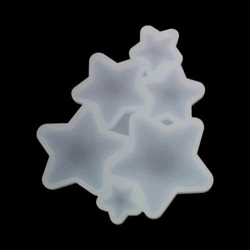 mostsom 2pcs/lot Thickened Resin Epoxy Silicone Mold Star Lollipop Shaker Mould Fondant Cake Decorating Tools Kitchen Bakeware Tools (H_ Star) - size: H_ Star