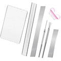 Basic Polymer Clay Tools, Acrylic Clay Roller Pin, Protect Fingers Polymer Clay Cutting Tools, Clear Rectangle Sheet Press Board Wire Texture Set Needle Detail Modelling Supplies -Starter Kit - size: 11
