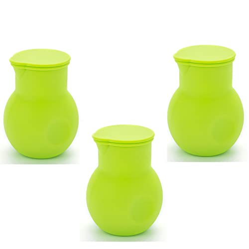 3 Pcs Silicone Chocolate Melting Pot,Baking Pouring Tool,Green - color: 3 Green